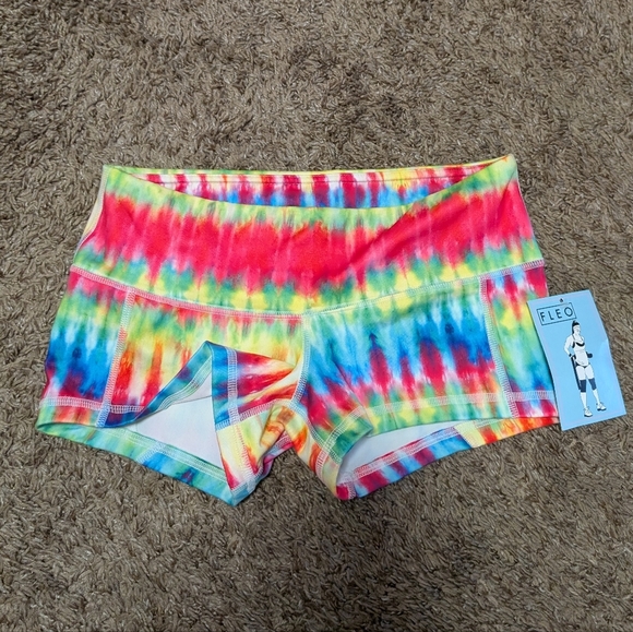 Fleo Pants - FLEO Superbad Tie Dye Workout Shorts | Size S | NWT